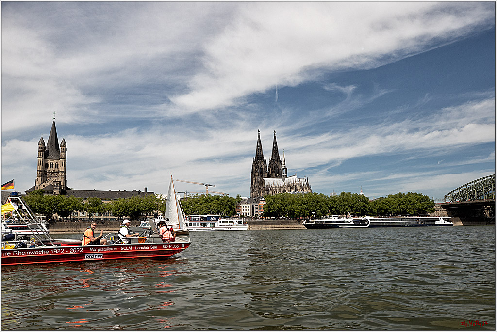 100 Jahre Rheinwoche 2022 - 1. Wettfahrt Porz - Hitdorf, 03.06.2022,